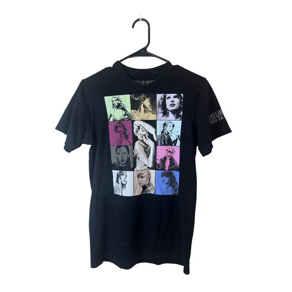 Taylor Swift The Eras Tour T-Shirt Sz XS Black Colorblock Graphic Tee Nice! - Picture 1 of 4